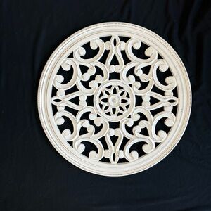 White Ornate Wall Decor 2 feet wide